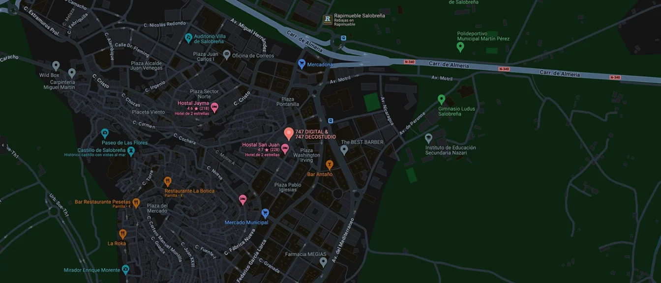 Localización de 747 Un mundo lleno de diseño en Google Maps